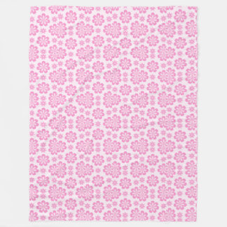 Beautiful pink floral fleece blanket