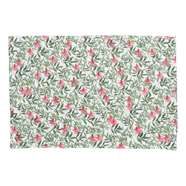 Beautiful Pink Floral Pillowcase (Front-Left)