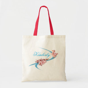 Beautiful Pink Flower And Duck Bridesmaid Tote Bag