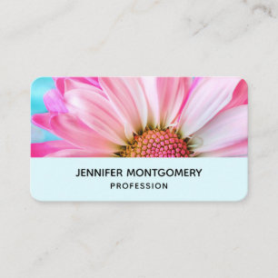 Beautiful Pink Flower Close Up Photo Business Card