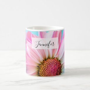 Beautiful Pink Flower Close Up Photo Coffee Mug