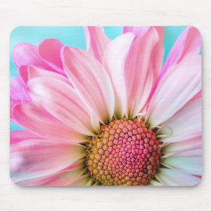 Beautiful Pink Flower Close Up Photo Mouse Mat