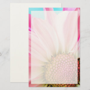 Beautiful Pink Flower Close Up Photo Stationery