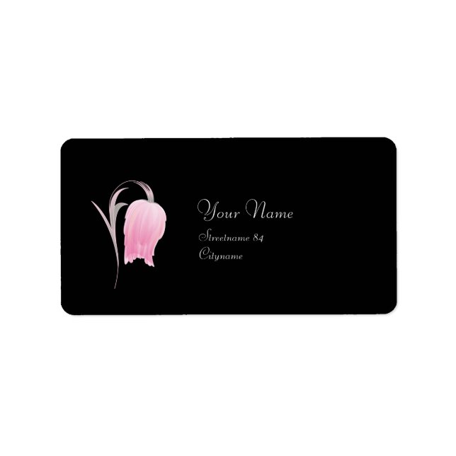 BEAUTIFUL PINK FLOWER LABEL (Front)