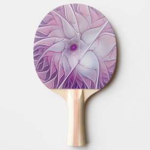 Beautiful Pink Flower Modern Abstract Fractal Art Ping Pong Paddle