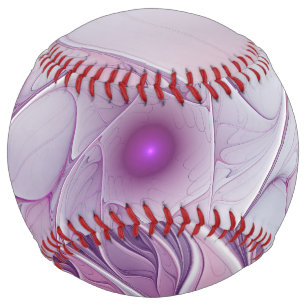 Beautiful Pink Flower Modern Abstract Fractal Art Softball