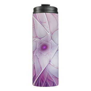 Beautiful Pink Flower Modern Abstract Fractal Art Thermal Tumbler