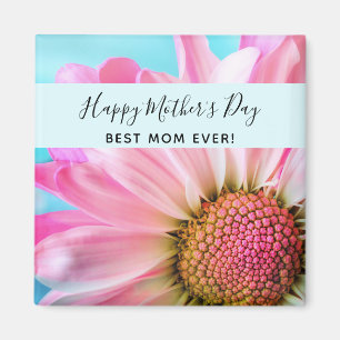 Beautiful Pink Flower Photo Mother's Day Magnet