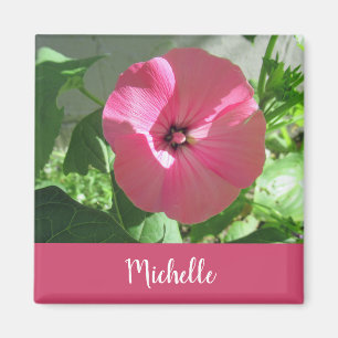 Beautiful Pink Flower Photo Name Magnet
