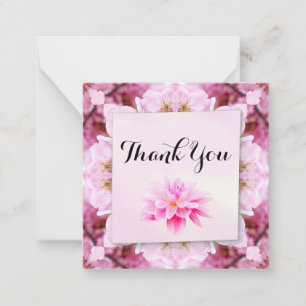 Beautiful Pink Flower Thank You Card