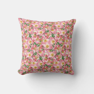 Beautiful pink flowers cushion