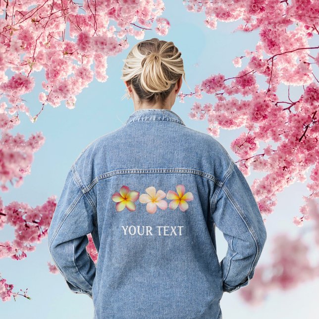 Beautiful Pink Flowers Denim Jacket (Creator Uploaded)