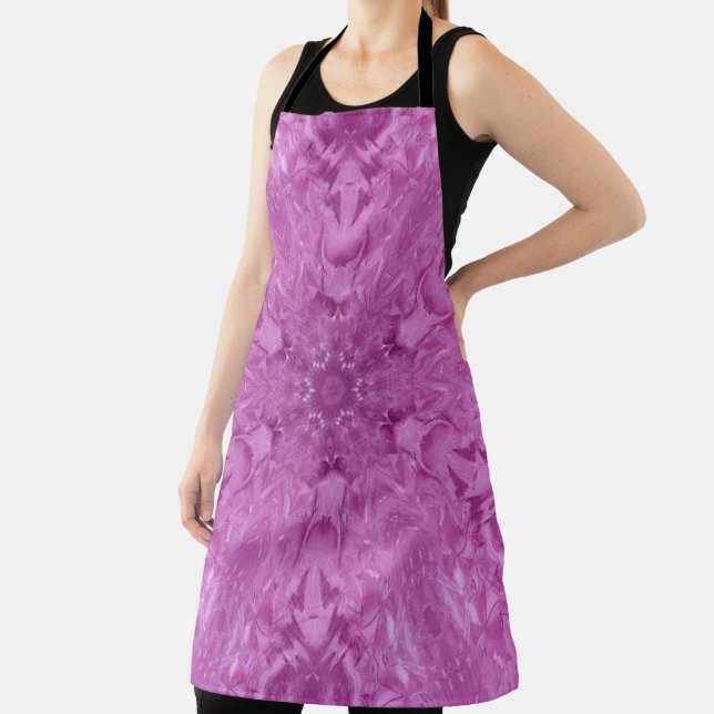 Beautiful Pink Girl Lace Kaleidoscope Pattern Apron (Insitu)