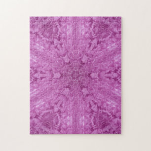 Beautiful Pink Girl Lace Kaleidoscope Pattern Jigsaw Puzzle