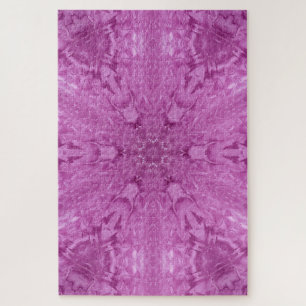 Beautiful Pink Girl Lace Kaleidoscope Pattern Jigsaw Puzzle