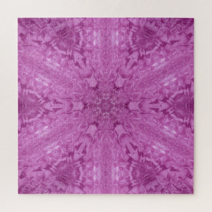 Beautiful Pink Girl Lace Kaleidoscope Pattern Jigsaw Puzzle