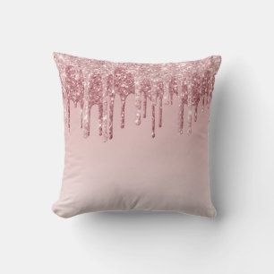 Beautiful Pink Glitter Dripping Cushion