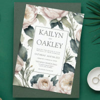 Beautiful Pink Green Peony Floral Wedding