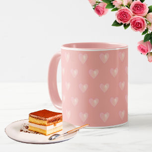 Beautiful Pink Hearts on Pink Mug