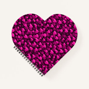 Beautiful Pink Hearts Pattern Notebook