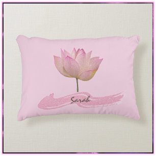 Beautiful Pink Lotus Flower  Decorative Cushion