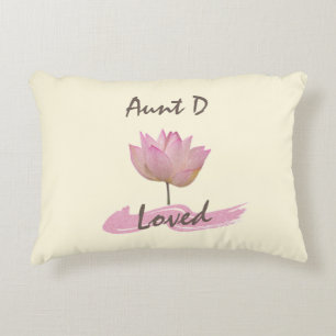 Beautiful Pink Lotus Flower Decorative Cushion