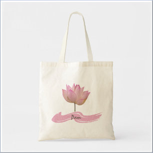 Beautiful Pink Lotus Flower Tote Bag