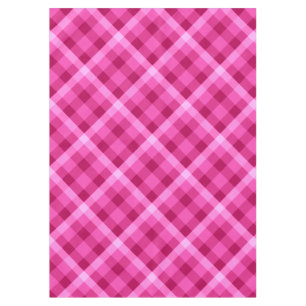 Beautiful Pink Magenta Plaid Medium Tablecloth