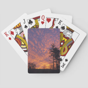 Beautiful Pink Orange Clouds Photo Playing Cards