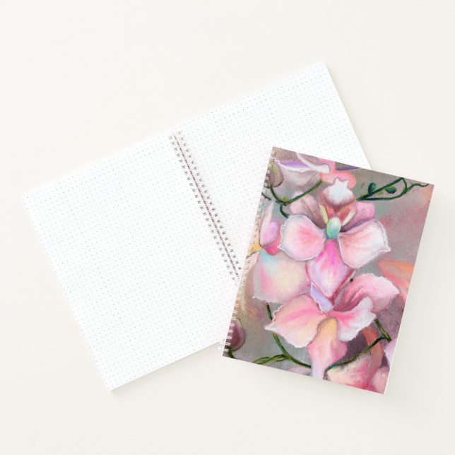 Beautiful Pink Orchid Flowers Notebook (Inside)