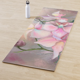 Beautiful Pink Orchid Flowers Yoga Mat