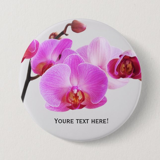 Beautiful Pink Orchids 7.5 Cm Round Badge (Front)
