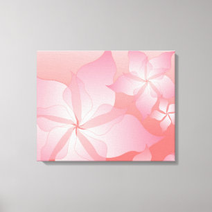 Beautiful Pink/Peach Floral Wrapped Canvas