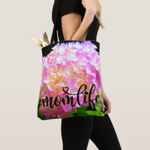 Beautiful Pink purple orange hydrangeas momlife Tote Bag