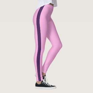 Pink and purple striped leggings best sale