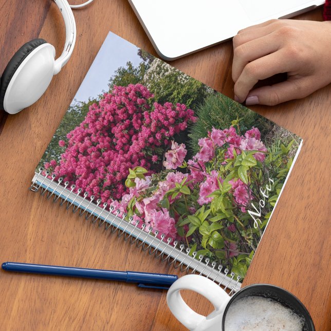 Beautiful Pink Rhododendron Blooms Floral Notebook (In Situ)