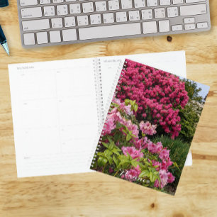 Beautiful Pink Rhododendron Blooms Floral Planner