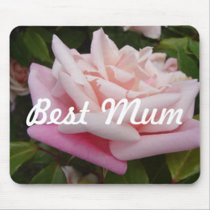 Beautiful Pink Rose Best Mum Flower Design Mouse Mat