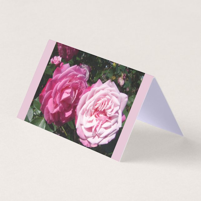 Beautiful Pink Rose Love Greetings Card (Front)