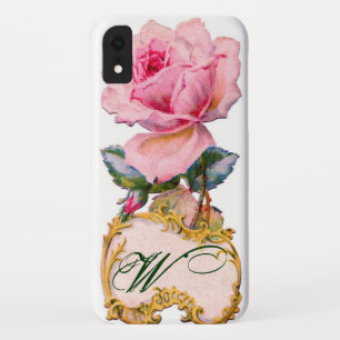BEAUTIFUL PINK ROSE MONOGRAM iPhone XR CASE
