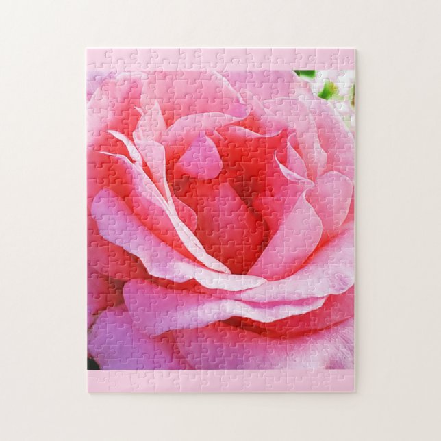Beautiful pink rose Puzzle (Vertical)