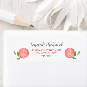 Beautiful Pink Rose Watercolor Floral