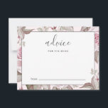 Beautiful Pink Roses Advice for the Bride<br><div class="desc">Beautiful Pastel Pink Watercolor Roses Floral Blooms with Pretty Script Advice for the Bride Card.</div>