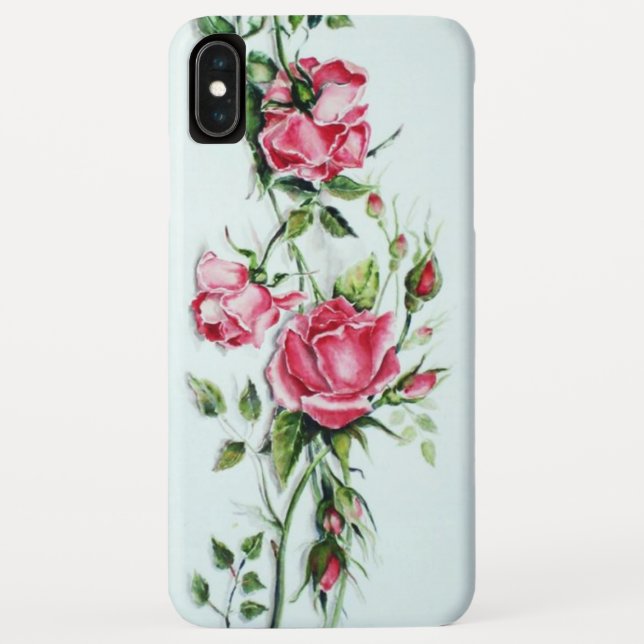BEAUTIFUL PINK ROSES AND ROSEBUDS Case-Mate iPhone CASE (Back)