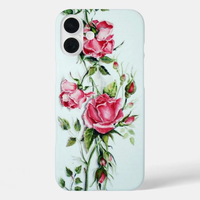 BEAUTIFUL PINK ROSES AND ROSEBUDS Case-Mate iPhone CASE (Back)