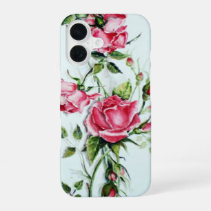 BEAUTIFUL PINK ROSES AND ROSEBUDS iPhone 16 CASE