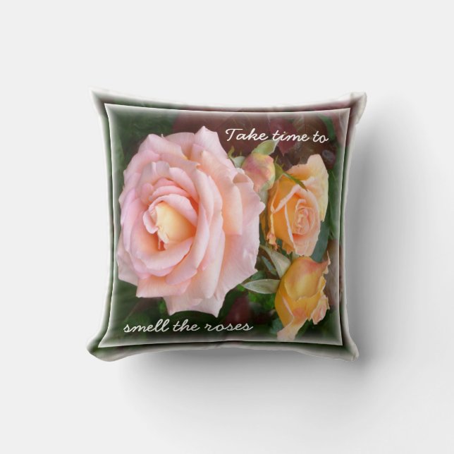 Beautiful Pink Roses Cushion (Front)