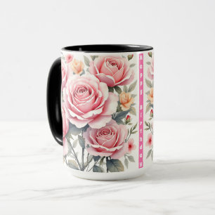 Beautiful Pink Roses Luxury Trendy Collection Mug