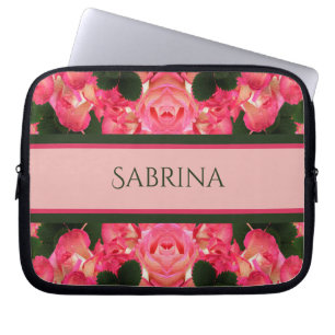 Beautiful Pink Roses Oil Painting Electronics Laptop Sleeve