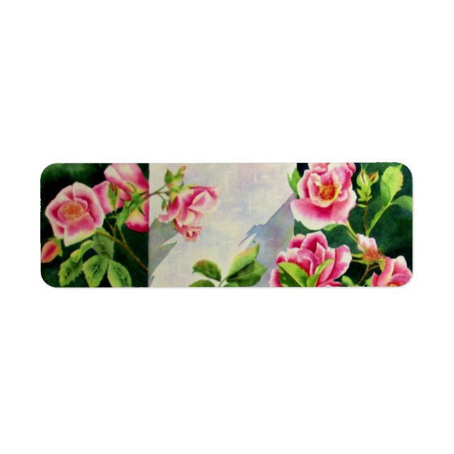 Beautiful pink roses, red roses, watercolor floral (Front)